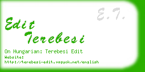 edit terebesi business card